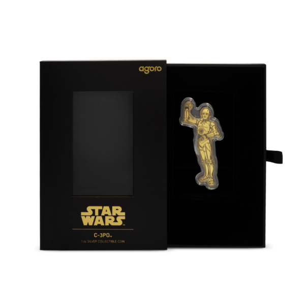 2025 Niue Star Wars Droids C-3PO 1 oz Silver Gilded Shaped Coin - Image 9