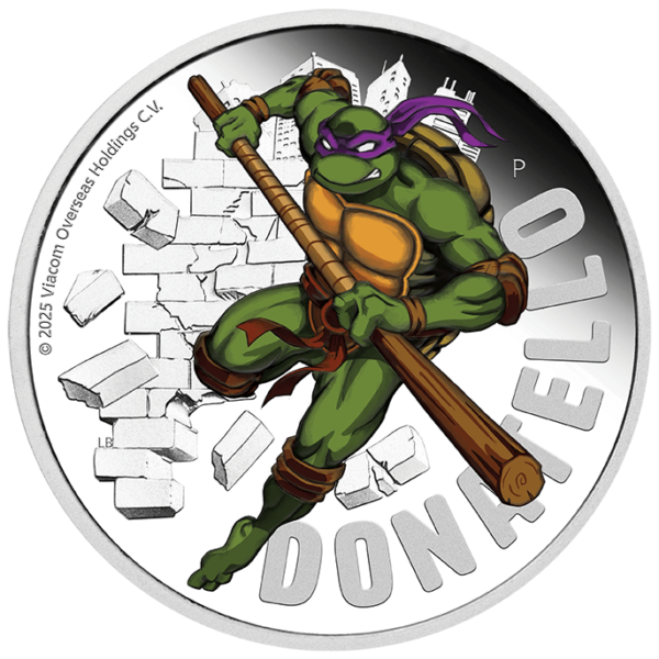 2025 Tuvalu Teenage Mutant Ninja Turtles Donatello 1 oz Silver Proof Coin