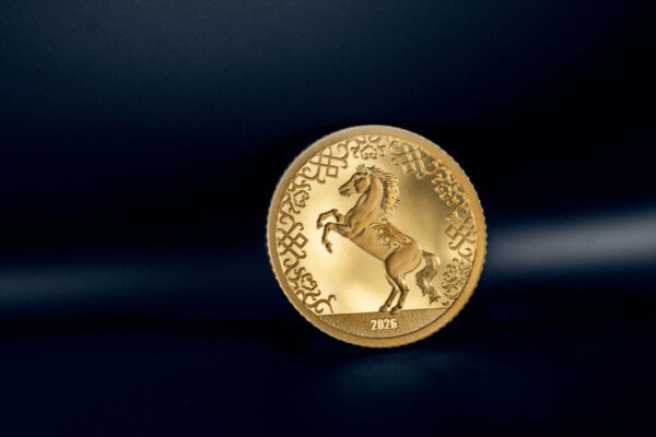 2026 Mongolia Lunar Year Collection Horse 1/2 Gram Gold Proof Coin - Image 3