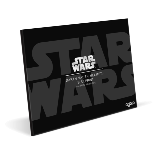 2025 Niue Star Wars Darth Vader Helmet Blueprint 1 oz Silver Colorized Foil - Image 4