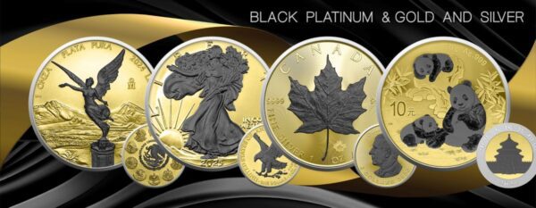 2024 Mexico Libertad Black Platinum and Gold 1 oz Silver Coin - Image 3