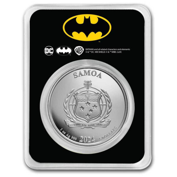 2024 Samoa DC Batman 1 oz Silver Colorized Coin in/TEP - Image 2