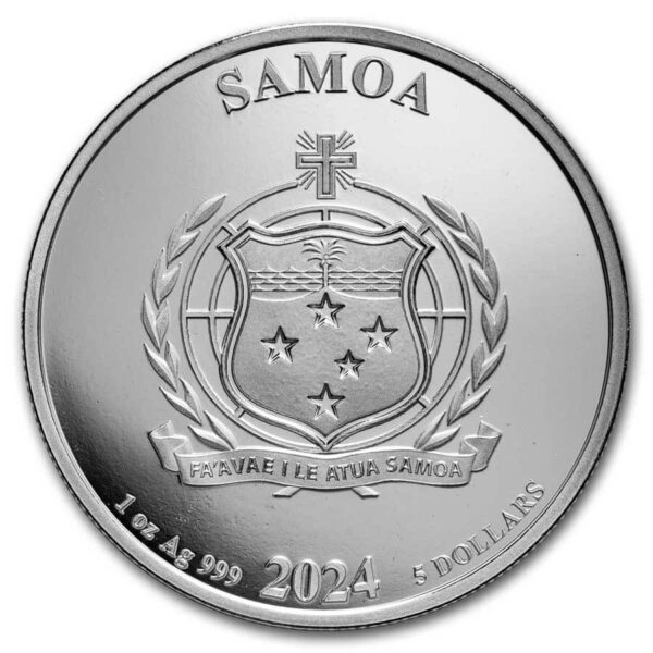 2024 Samoa DC Batman 1 oz Silver Colorized Coin in/TEP - Image 4
