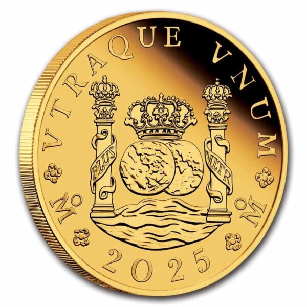 The side of 2025 Australia 225th Ann. Proclamation Pillar Dollar 1/4 oz Gold Proof Coin