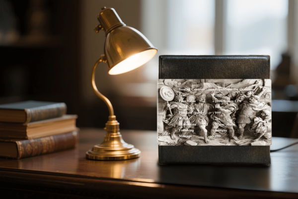 2025 Cameroon Monuments of Civilization The Parthenon 2 oz Silver Antiqued Coin - Image 8