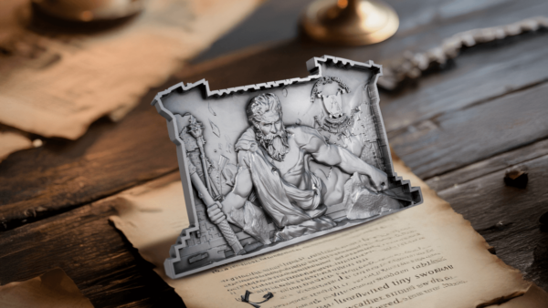 2025 Cameroon Monuments of Civilization The Parthenon 2 oz Silver Antiqued Coin - Image 4