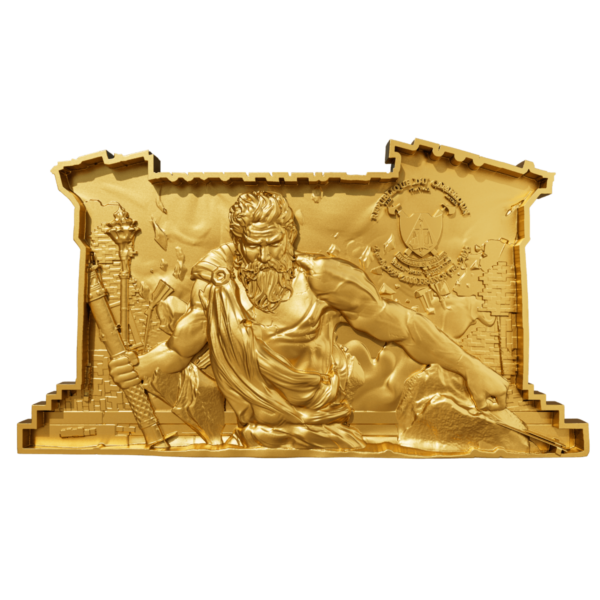 2025 Cameroon Monuments of Civilization The Parthenon 2 oz Silver Gilded Coin - Image 2