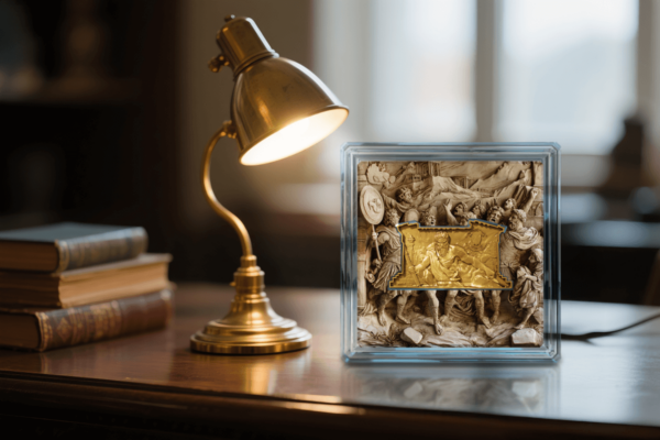 2025 Cameroon Monuments of Civilization The Parthenon 2 oz Silver Gilded Coin - Image 10