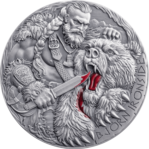 2025 Cameroon The Way to Valhalla Björn Ironside 2 oz Silver Antiqued Coin