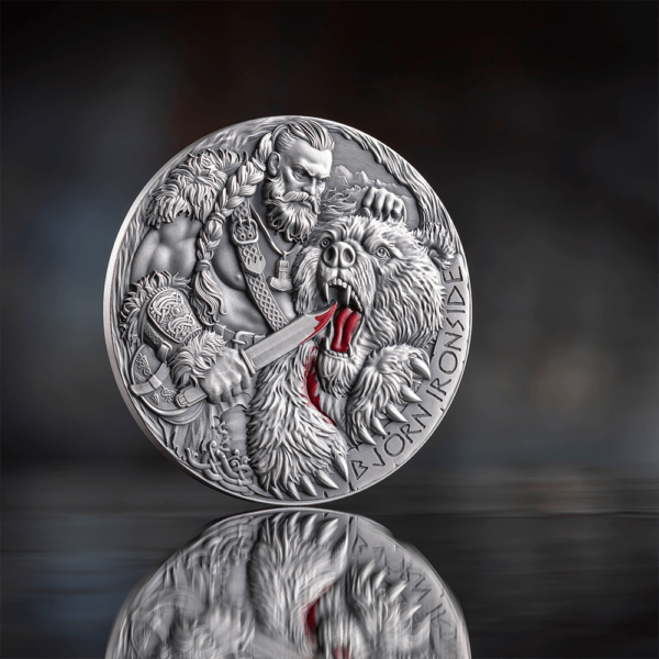 2025 Cameroon The Way to Valhalla Björn Ironside 2 oz Silver Antiqued Coin - Image 3