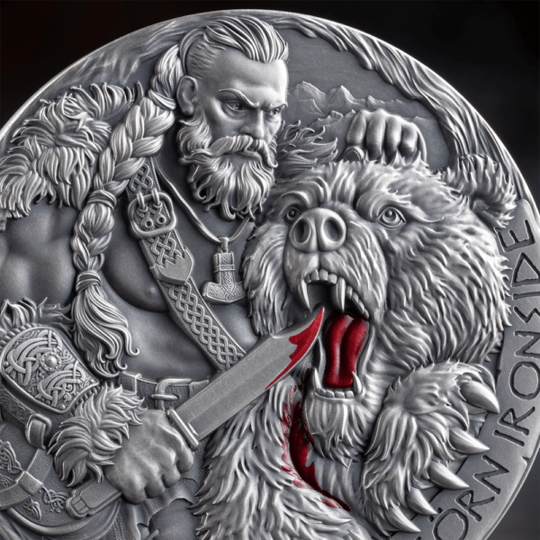2025 Cameroon The Way to Valhalla Björn Ironside 2 oz Silver Antiqued Coin - Image 5