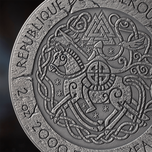2025 Cameroon The Way to Valhalla Björn Ironside 2 oz Silver Antiqued Coin - Image 6