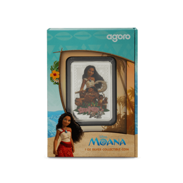 Box for the 2025 Niue Disney Moana 1 oz Silver Colorized Proof Coin.