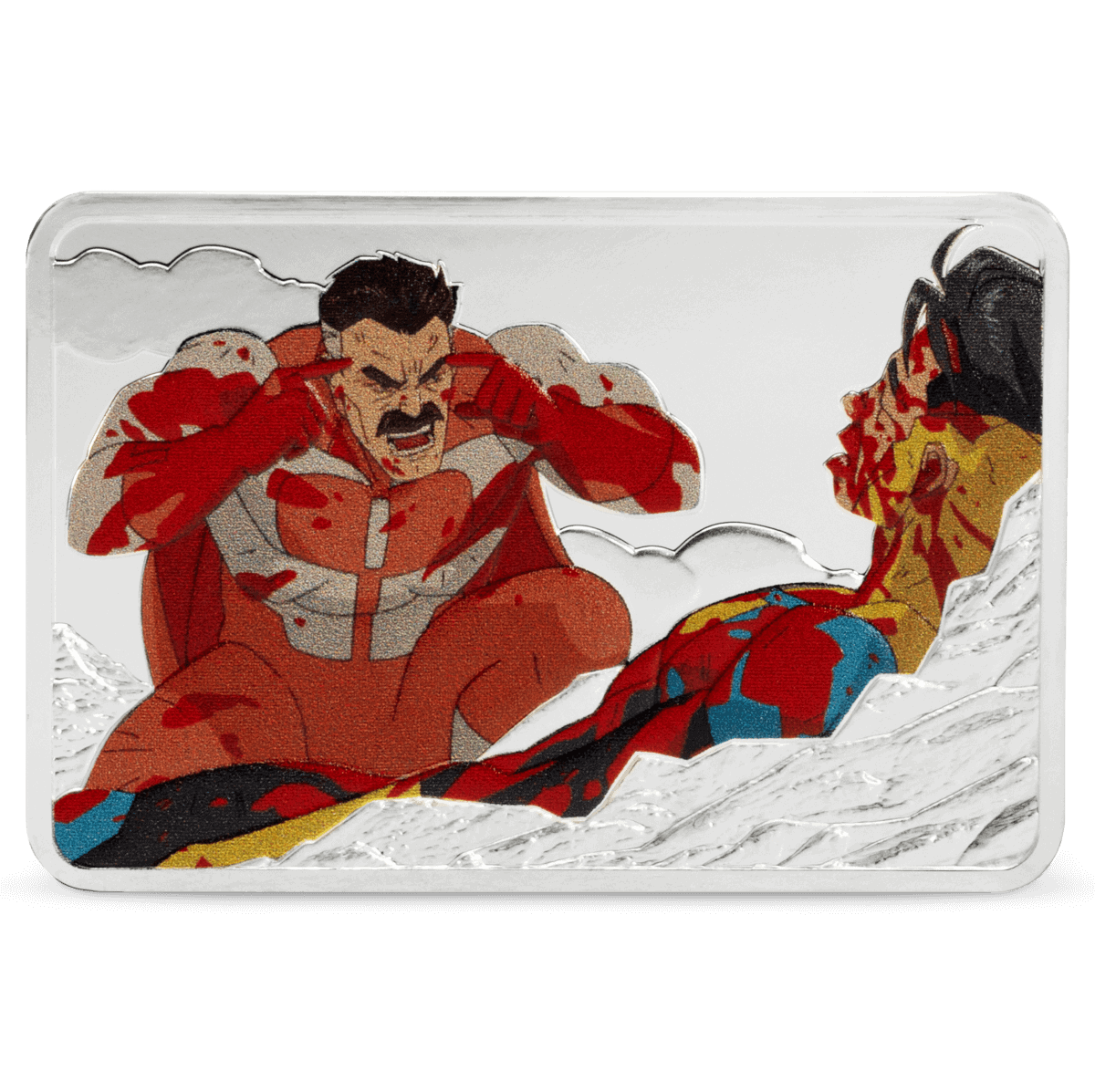 Front of the 2025 Niue Invincible Iconic Episodes Where I Really Come From Omni-Man 1 oz Silver Coin.