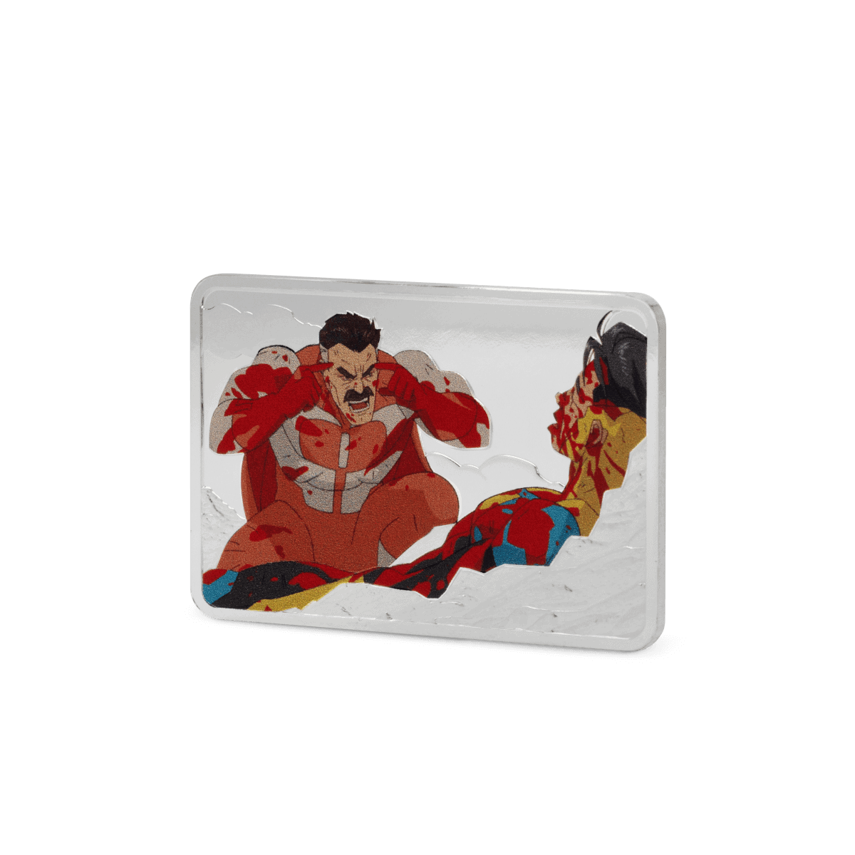 Right side of the 2025 Niue Invincible Iconic Episodes Where I Really Come From Omni-Man 1 oz Silver Coin.