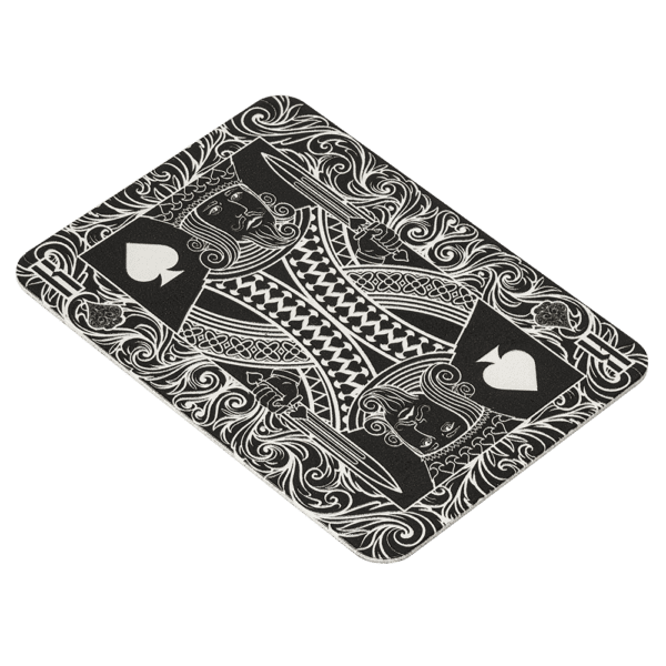 Side of the 2025 Solomon Islands Royal Flush King of Spades 1 oz Silver Colorized Shaped Coin