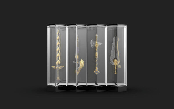 Display case for the 2025 South Korea Angel Sword of the St. Uriel 2.5 oz Silver Gilded Bar.
