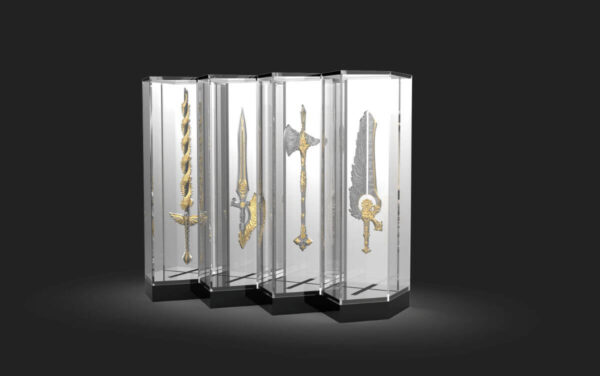 Display case for the 2025 South Korea Angel Sword of the St. Uriel 2.5 oz Silver Gilded Bar.