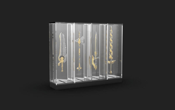 Display case for the 2025 South Korea Angel Sword of the St. Uriel 2.5 oz Silver Gilded Bar.