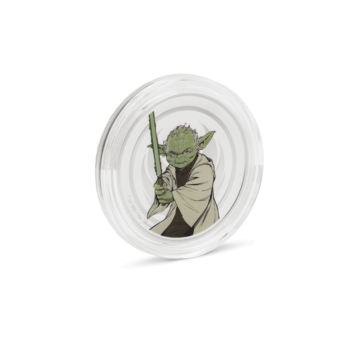 Encapsulated 2025 Star Wars Yoda vs Emperor Palpatine 1 oz Silver Proof Medallion