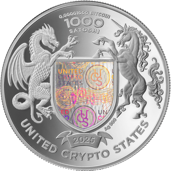 2025 United Crypto States Libertad 1 oz Silver Proof Coin - Image 2