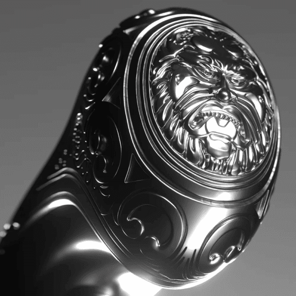 Zoomed-in detail of the 2025 Samoa George Washington’s Flintlock Pistol 2 oz Silver 3D Shaped Coin showing engraved barrel scrollwork, textured grip, and antique silver finish.