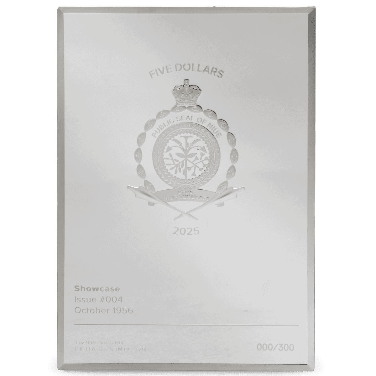 Reverse side of 2025 DC Comics 90th Anniversary coin packaging featuring “PAX ORBIS TERRARUM” crest and Monetary Reserve Certificate Proof.