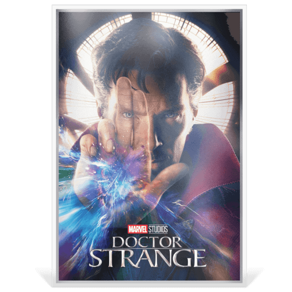 Doctor Strange 1.5oz silver foil collectible featuring full-color artwork and mystical design elements from Marvel Infinity Saga Phase 3