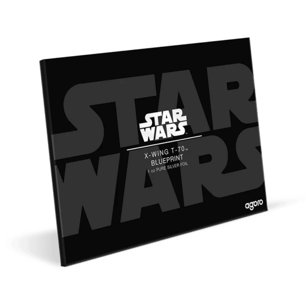 2025 Niue Star Wars X-Wing T-70 Blueprint 1 oz Silver Colorized Foil official packaging