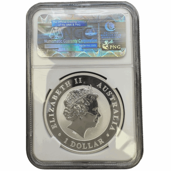 2012 Australia Koala 1 oz Silver Coin graded NGC MS-70 in protective holder