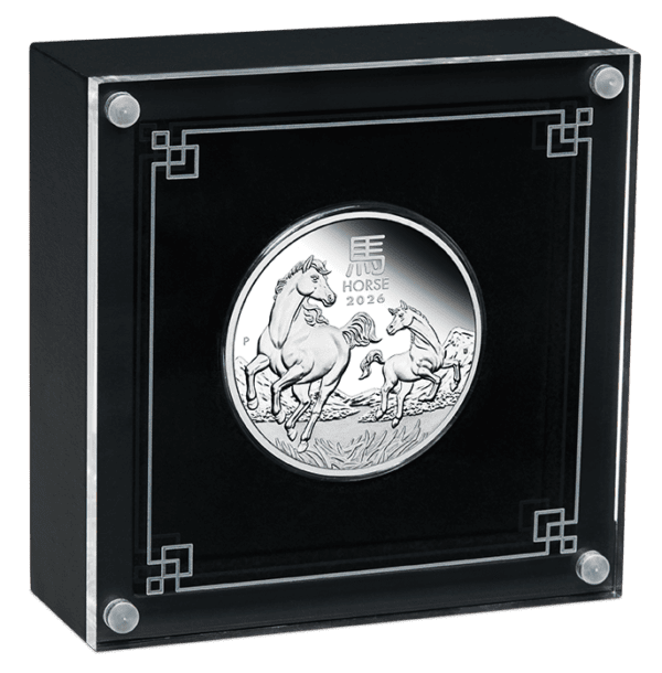2026 Australia Lunar Series III Year of the Horse 1 oz Silver Proof Coin in Presentation Box