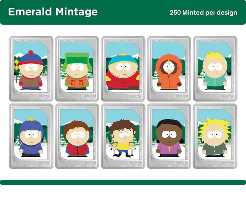 2025 Niue Agoro NickToons South Park Trading Coins Mystery Sealed Set - Image 6