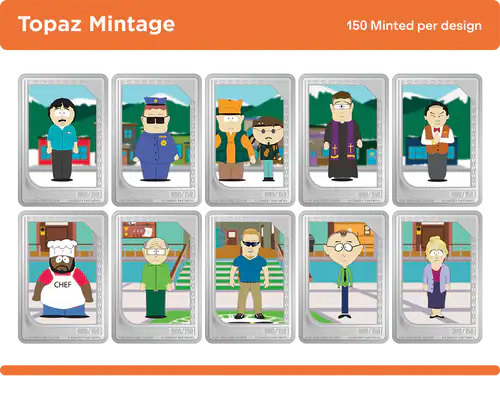 2025 Niue Agoro NickToons South Park Trading Coins Mystery Sealed Set - Image 7