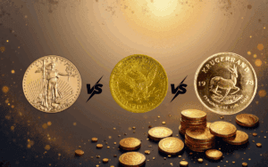 Liberty Coin, American Eagle, vs Gold Coin, US Mint, vs Krugerrand, South Africa.