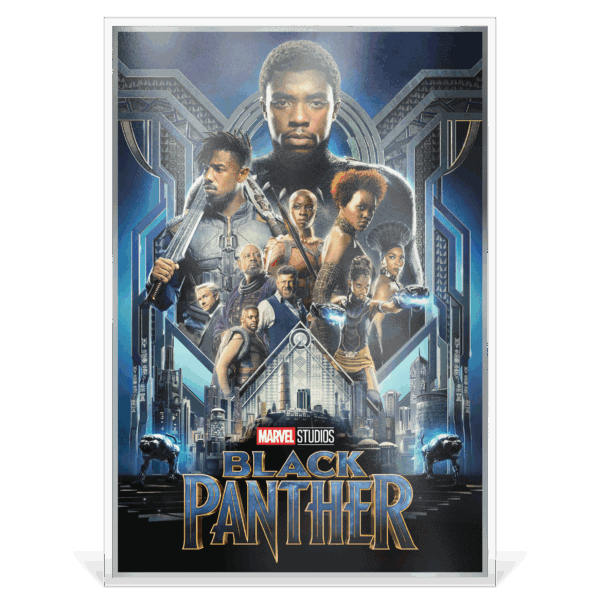 A colorized image of the Marvel Black Panther film poster.