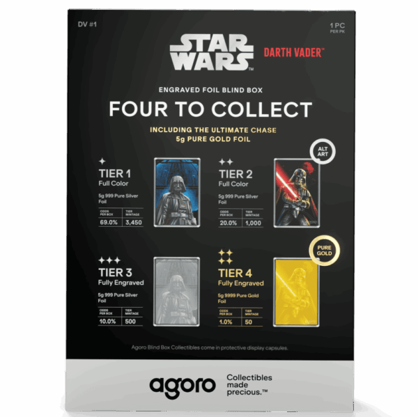 2025 Niue Agoro Star Wars Darth Vader Blind Box 5 Gram Silver Proof Foil - Image 2