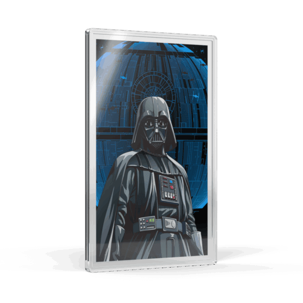 2025 Niue Star Wars Darth Vader 5 gram silver proof foil from GR Reserve, featuring a colorized image of Darth Vader.