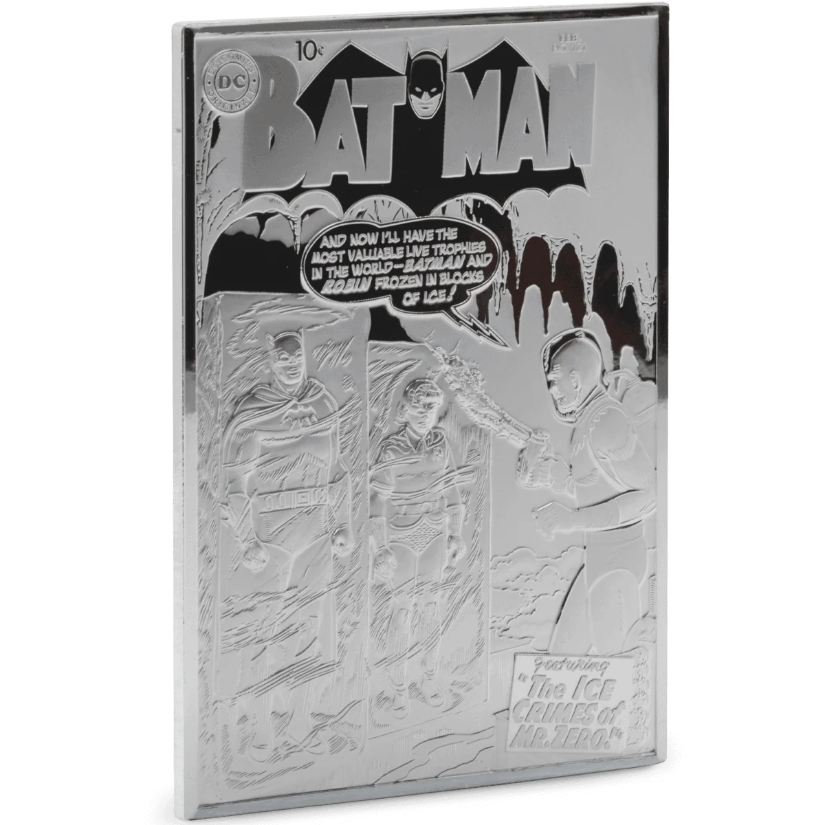 2024 Niue Agoro DC 90th Anniversary Silver Age Batman 121 3 oz Silver Coin GR Reserve Front Left.