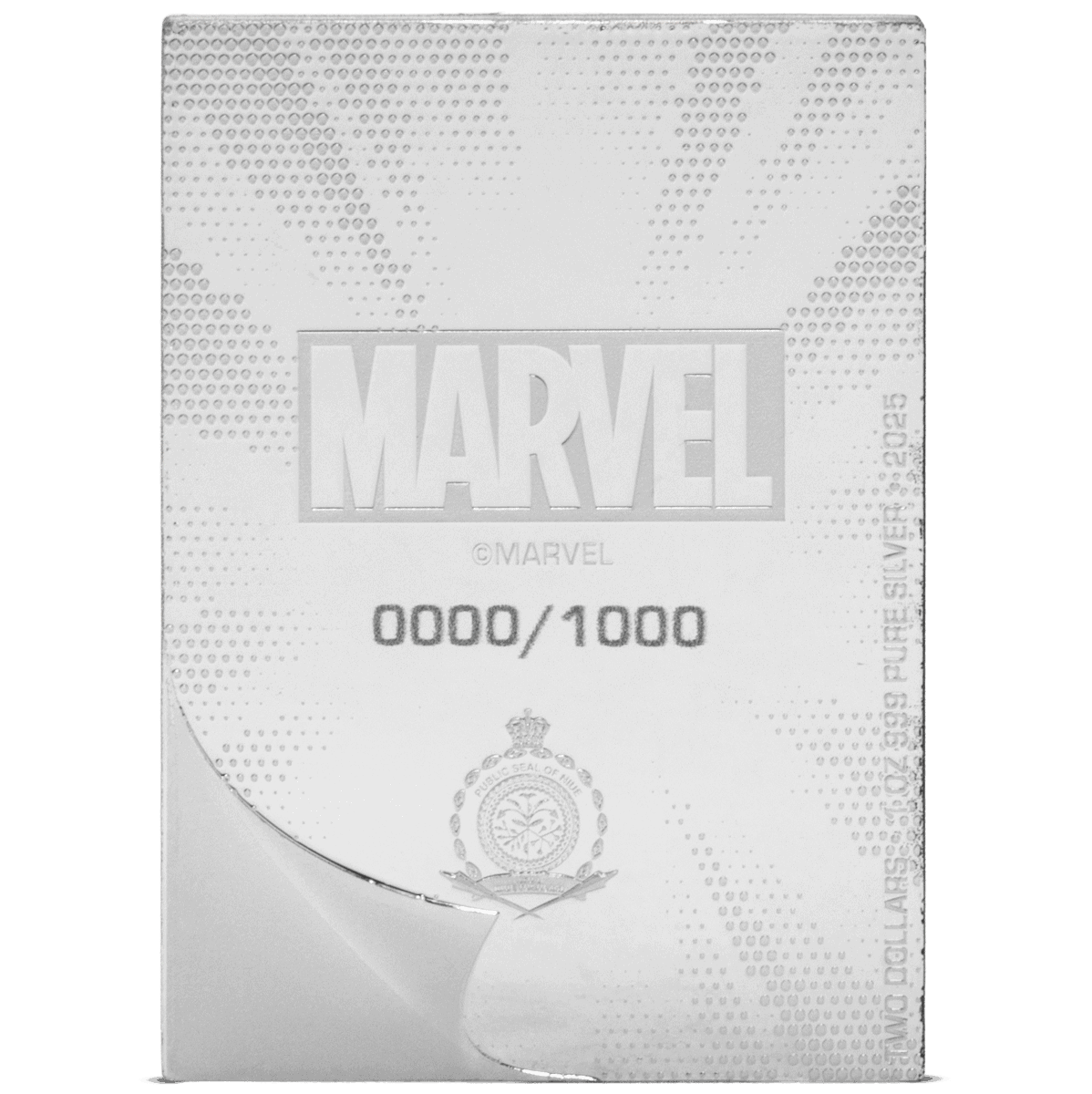 Marvel collectible card display case with limited edition 0000/1000 number.
