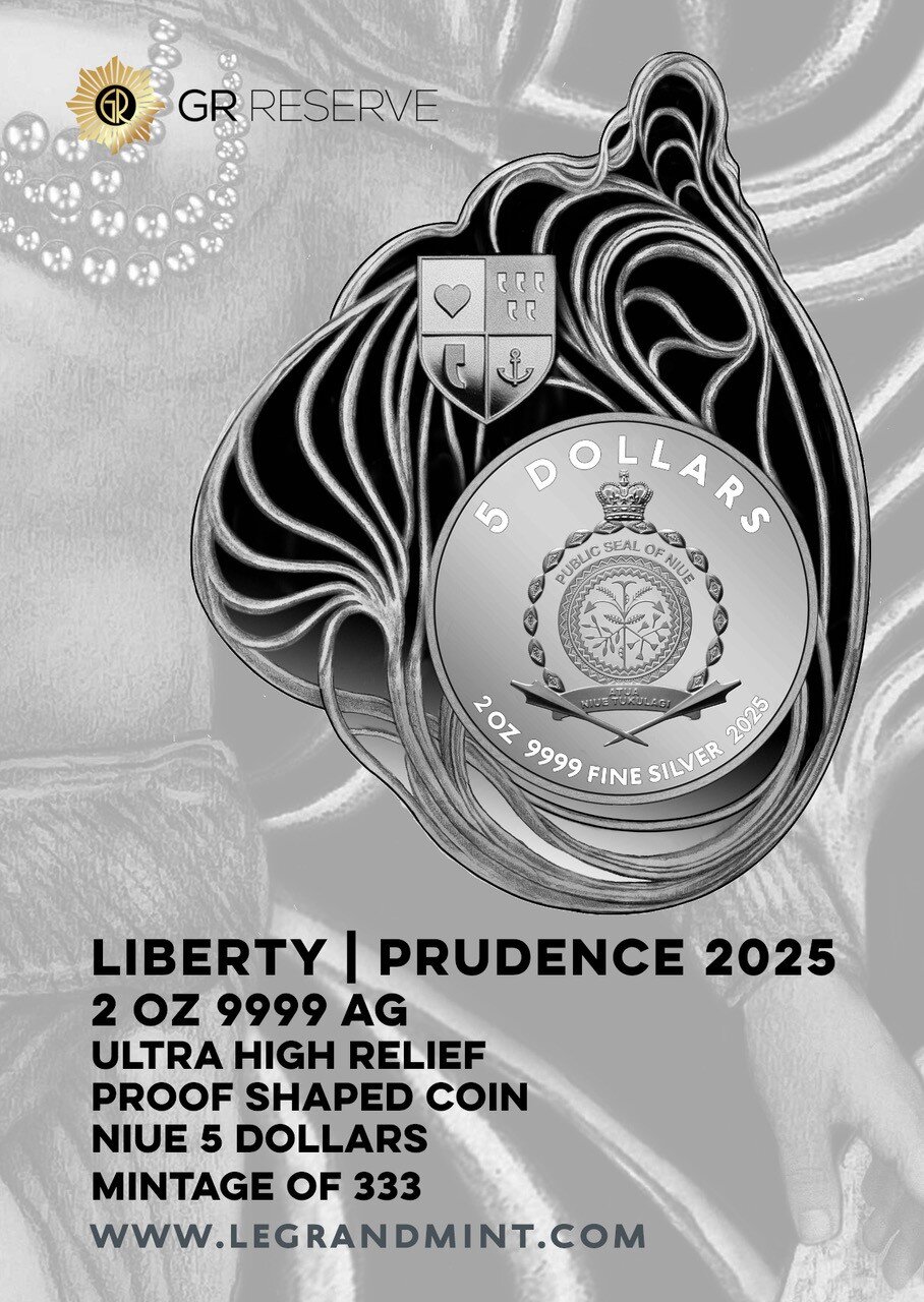 2025 Niue Liberty Prudence 250 Years USA Edition 2 oz Silver Proof Shaped Coin - Image 4