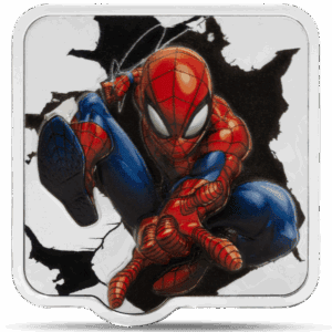 Spiderman sneaker sticker with black and white background.
