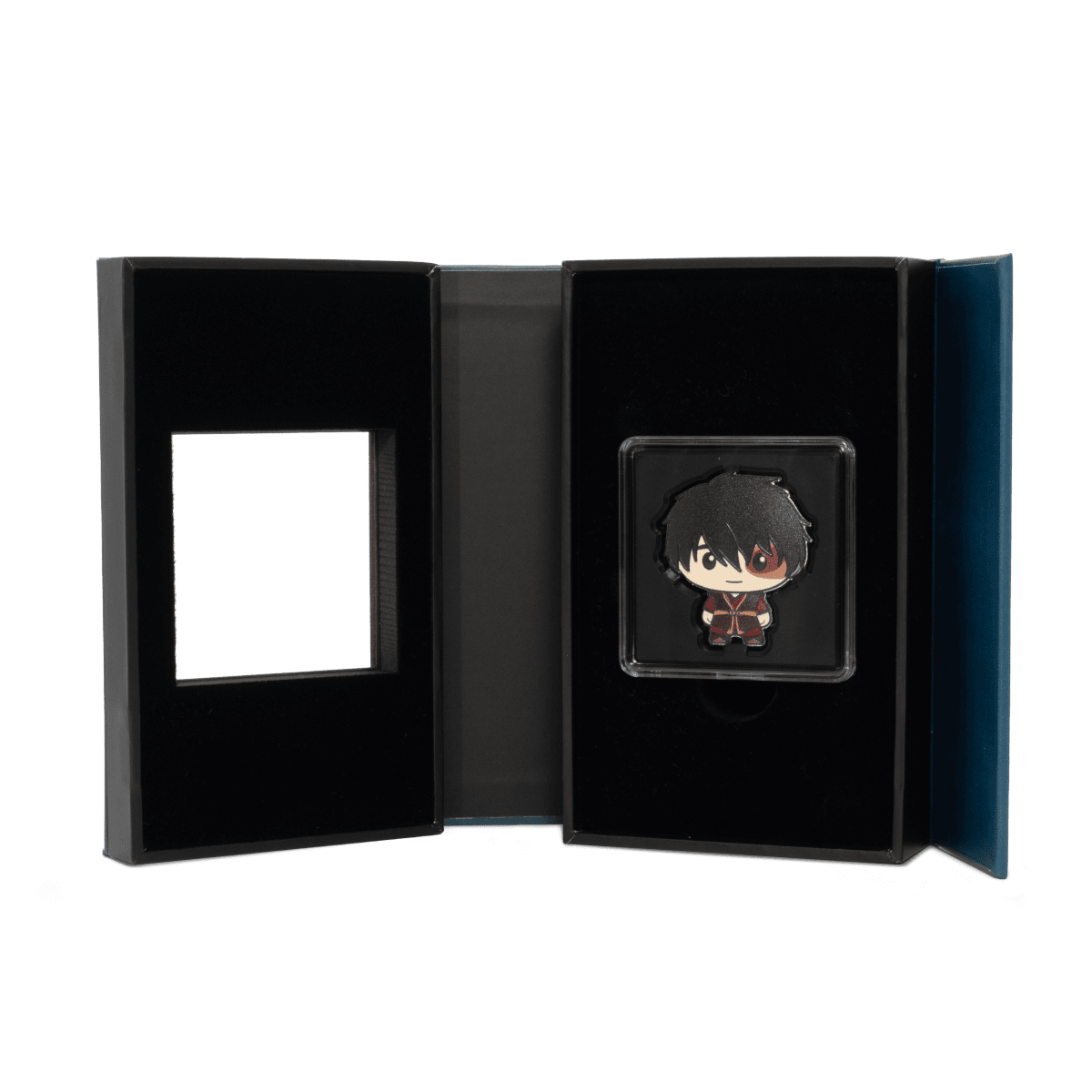 Demon Slayer Kimetsu no Yaiba Nezuko Kamado chibi metal keychain in black box packaging.