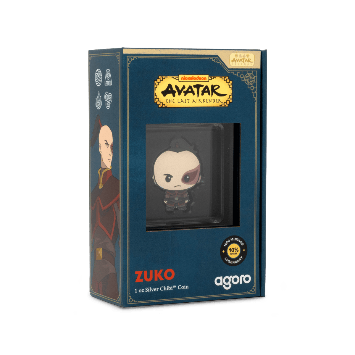 Zuko Avatar collectible coin box featuring a chibi-style figure from the TV series Avatar: The Last Airbender.