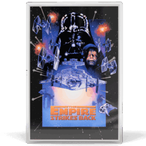 Star Wars The Empire Strikes Back movie poster featuring Darth Vader and X-wing fighters.
