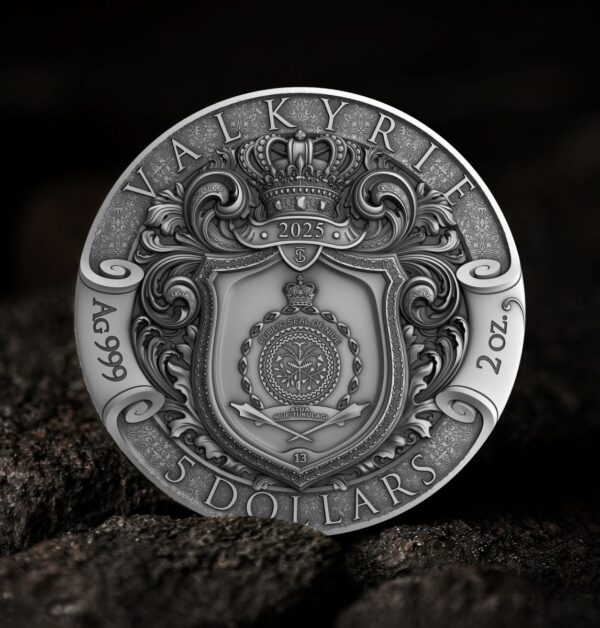 2025 Niue Valkyrie 2 oz Silver Antiqued High Relief Gilded Coin - Image 9