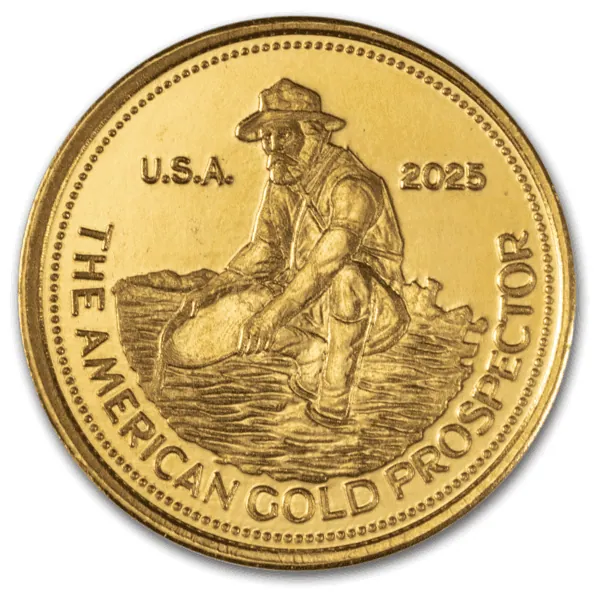 2025 United States Engelhard Prospector 1/10 oz Gold Proof Like Coin in/TEP - Image 3