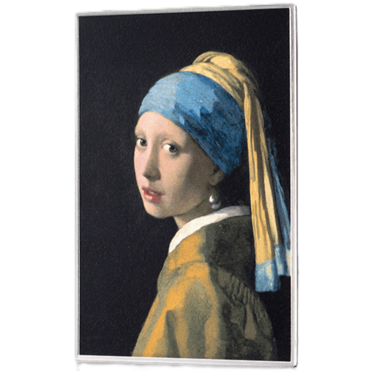 2026 Cameroon Art Gallery Johannes Vermeer Girl with a Pearl Earring 1 oz Silver Digitally Printed Coin - Image 3