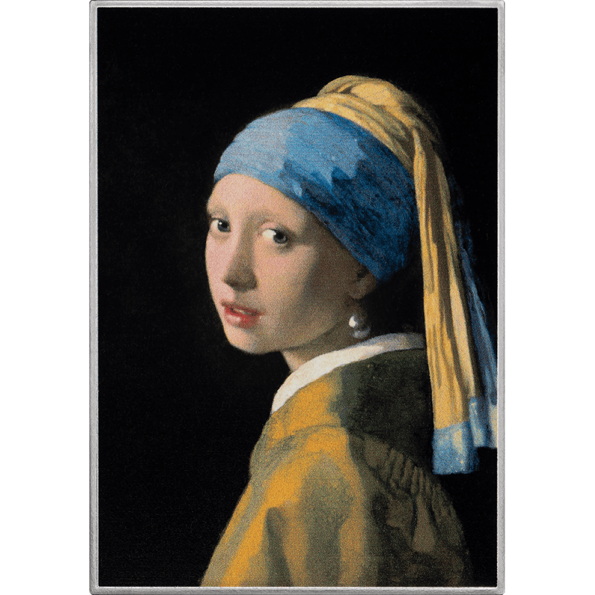 2026 Cameroon Art Gallery Johannes Vermeer Girl with a Pearl Earring 1 oz Silver Digitally Printed Coin