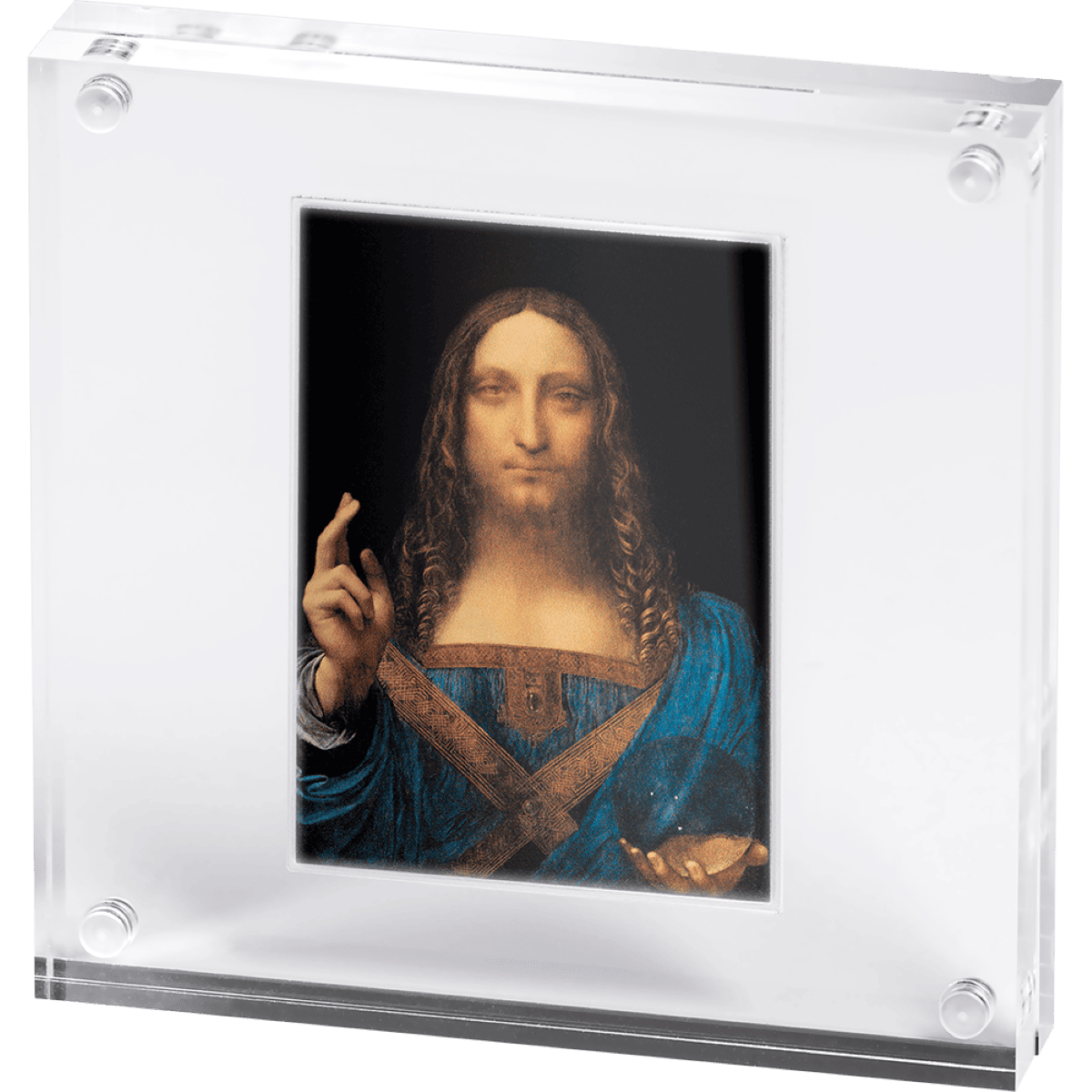 2026 Cameroon Art Gallery Leonardo Da Vinci Salvator Mundi 1 oz Silver Digitally Printed Coin - Image 5