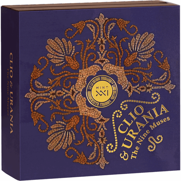 Mint Clio & Urania the Nine Muses decorative box.